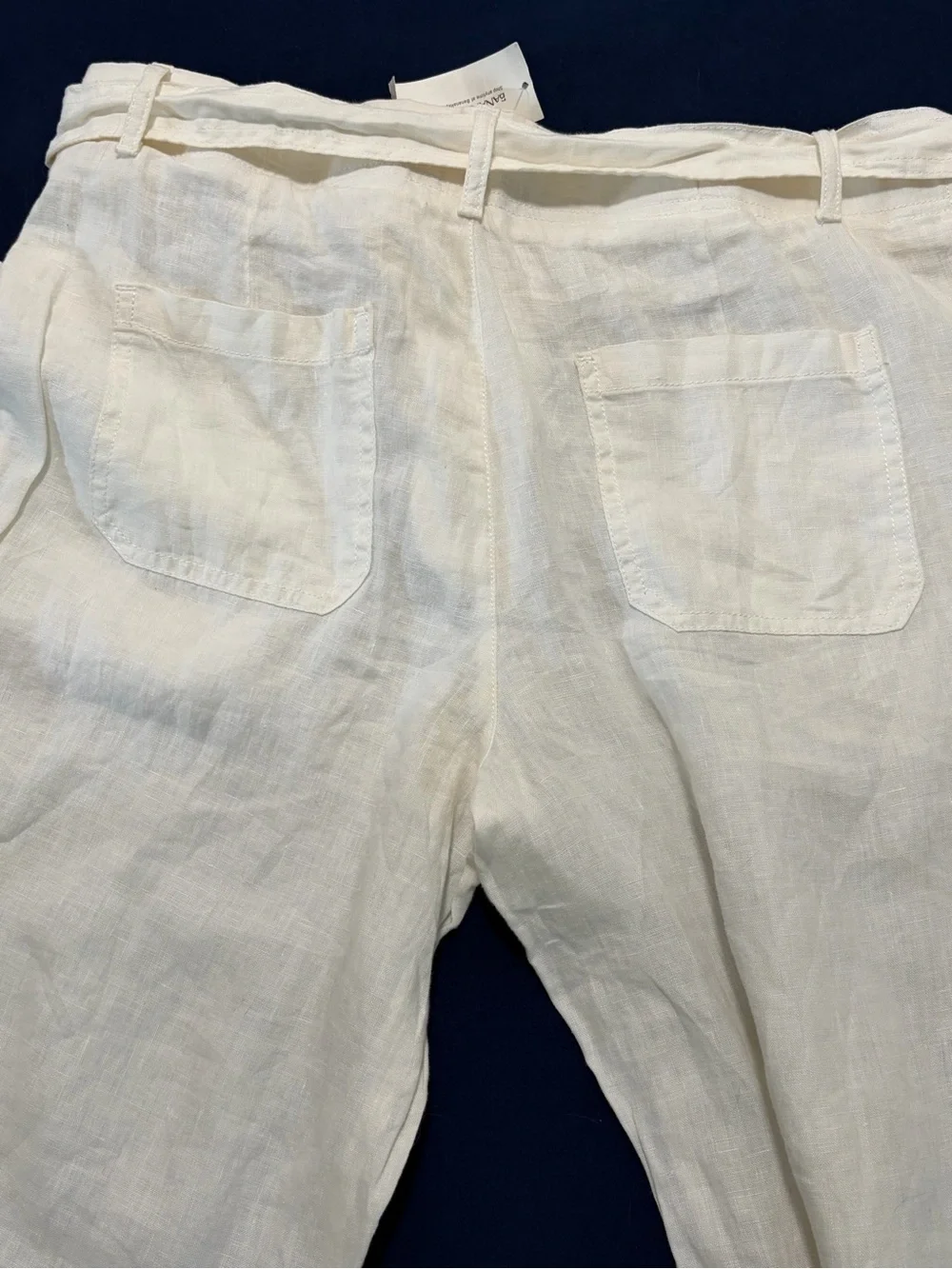 Banana Republic Women’s Linen Pant with belt. Stylish Comfort. Sz 8 NWT